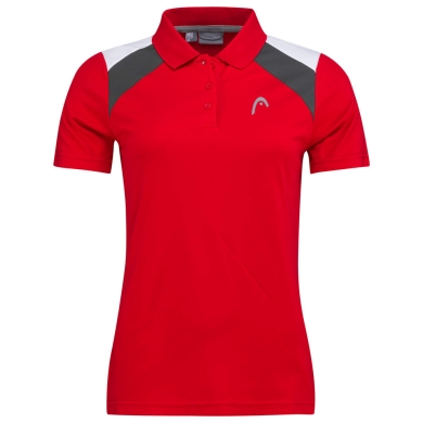 Head Tennis-Polo Club 22 Tech (Moisture Transfer Microfiber Technologie) rot Damen